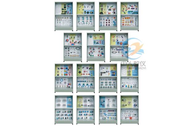 语音同步解说机械综合式陈列柜,机械综合教学陈列柜