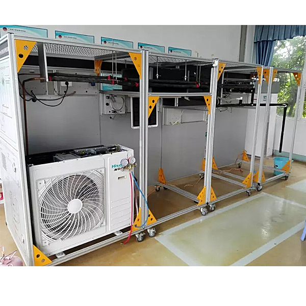 空调系统多联机系统实训装置(图1) 空调系统多联机系统实验装置,机械系统功能研究及功能数值可视化实验台