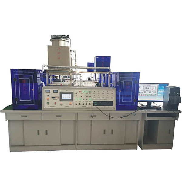 中央空调仿真流程实训台(图1) 中央空调拟真流程实验台,电冰箱维修与调动测量试验实验台