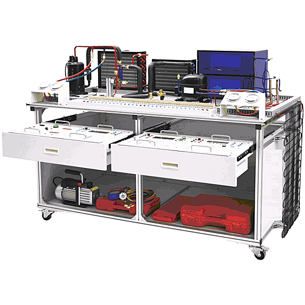 现代制冷与空调系统实训装置(图1) 现代制冷与空调系统实验装置,机械创意拼接组装集合实验台